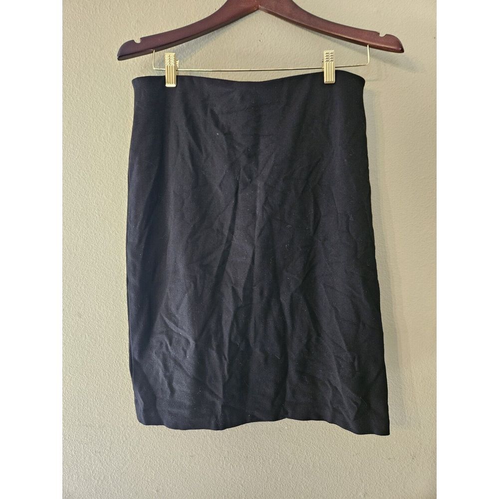 PHILOSOPHY Republic Clothing Black Gold Zipper Pencil Midi Stretch Skirt Sz 10‎